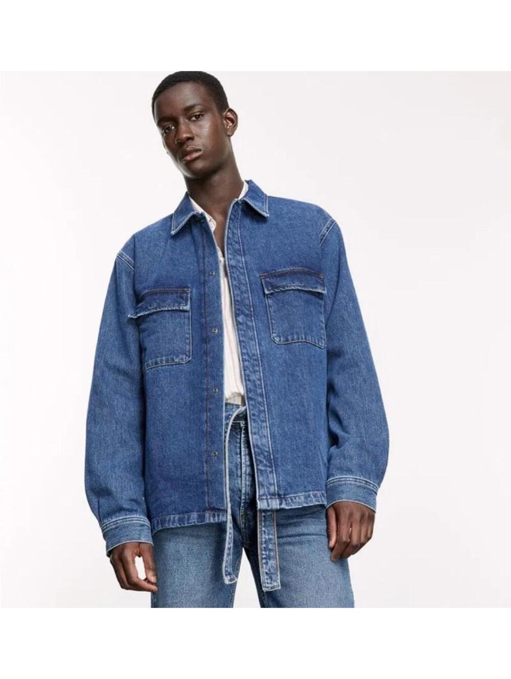 The Kooples Quilted Denim Shirt (XXL)